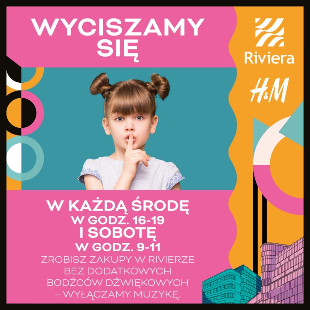 Cisza w Centrum Riviera, zakupy bez muzyki.