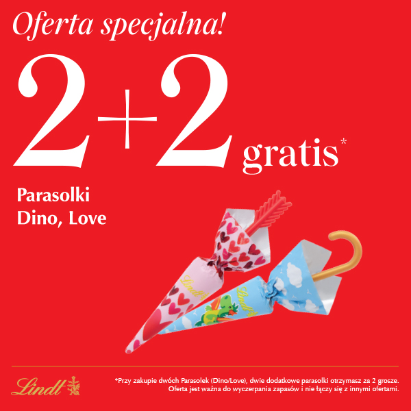 LINDT RETAIL PARASOLKI DINO LOVE + x PL GDYNIA RIVIERA