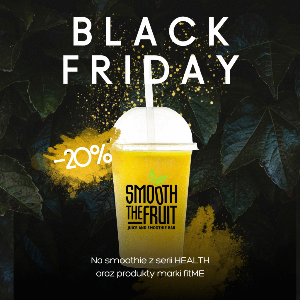 Promocja Black Friday na smoothie z serii HEALTH.