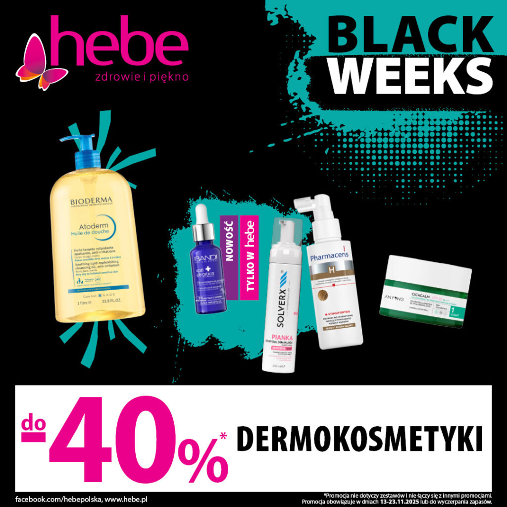 Promocja Black Weeks na dermokosmetyki w Centrum Riviera.