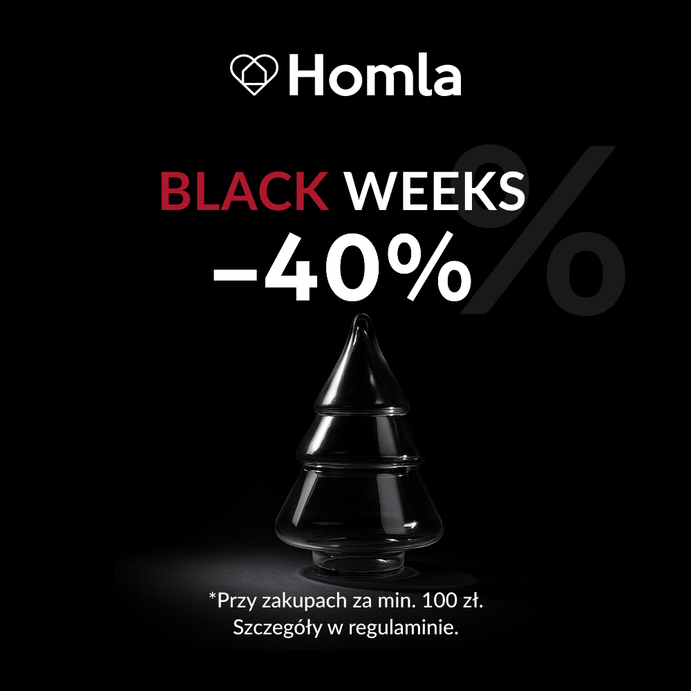 Promocja Black Weeks w Homla, zniżka 40 procent.
