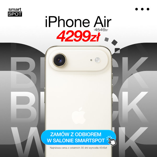 Promocja iPhone Air za 4299 zł w Centrum Riviera.
