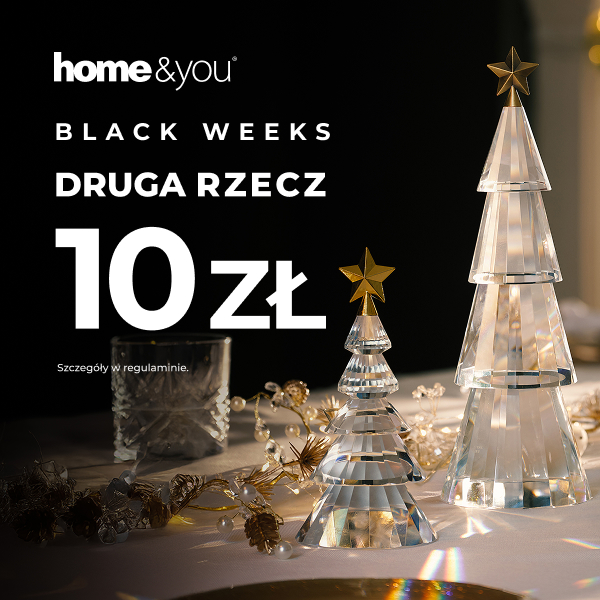 Kryształowe choinki jako dekoracje na stole.