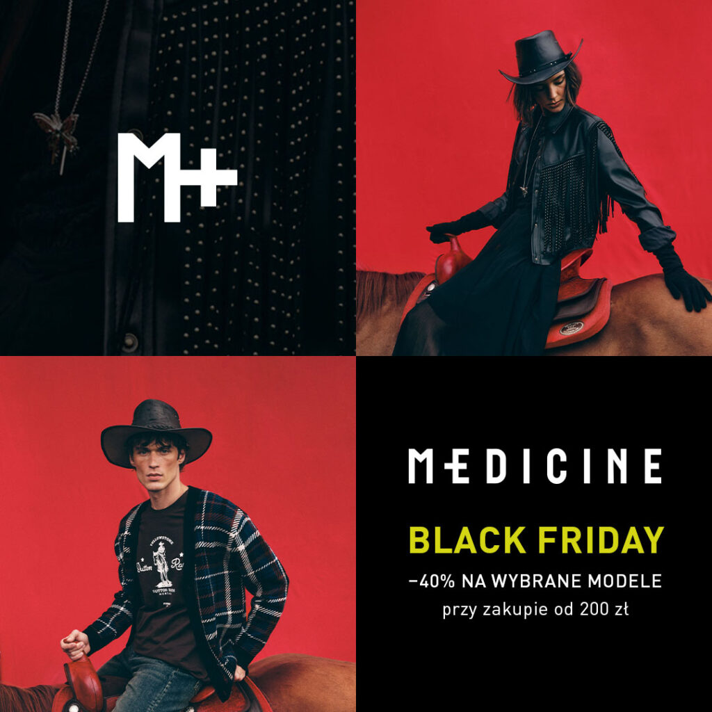 Promocja Black Friday w Medicine z rabatem 40% na wybrane modele.