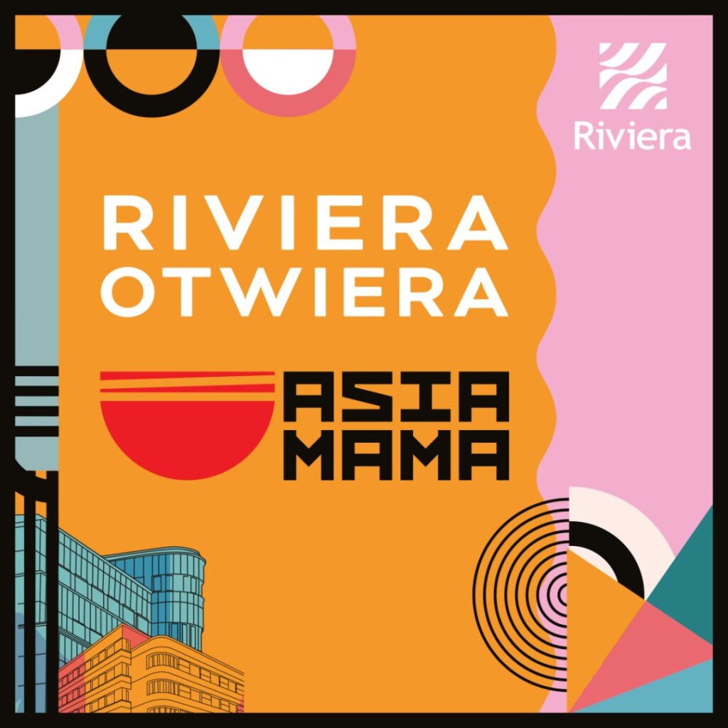 Grafika promująca otwarcie Asia Mama w Centrum Riviera