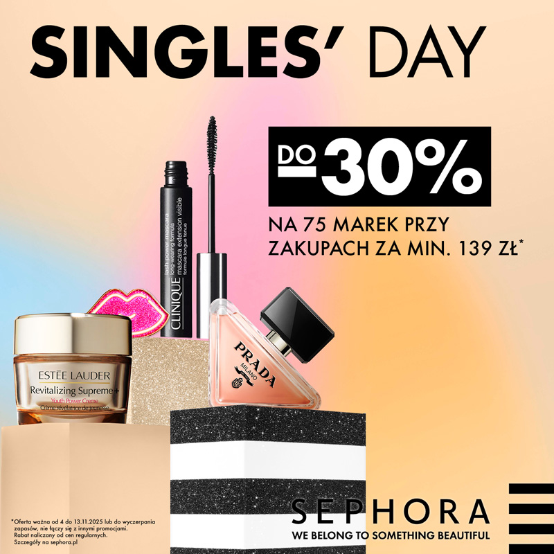 Promocja Singles' Day w Centrum Riviera, zniżka do 30% na wybrane marki.
