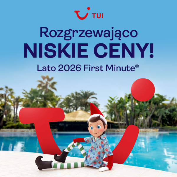 Maskotka TUI przy basenie, lato 2026.