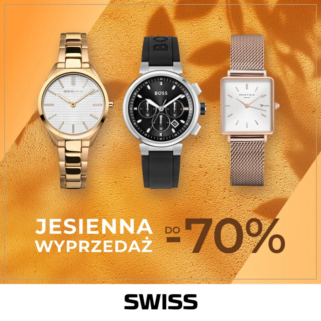 Trzy zegarki na jesiennej wyprzedaży do 70% zniżki.