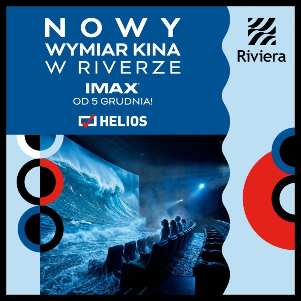Reklama nowego kina IMAX w Centrum Riviera.