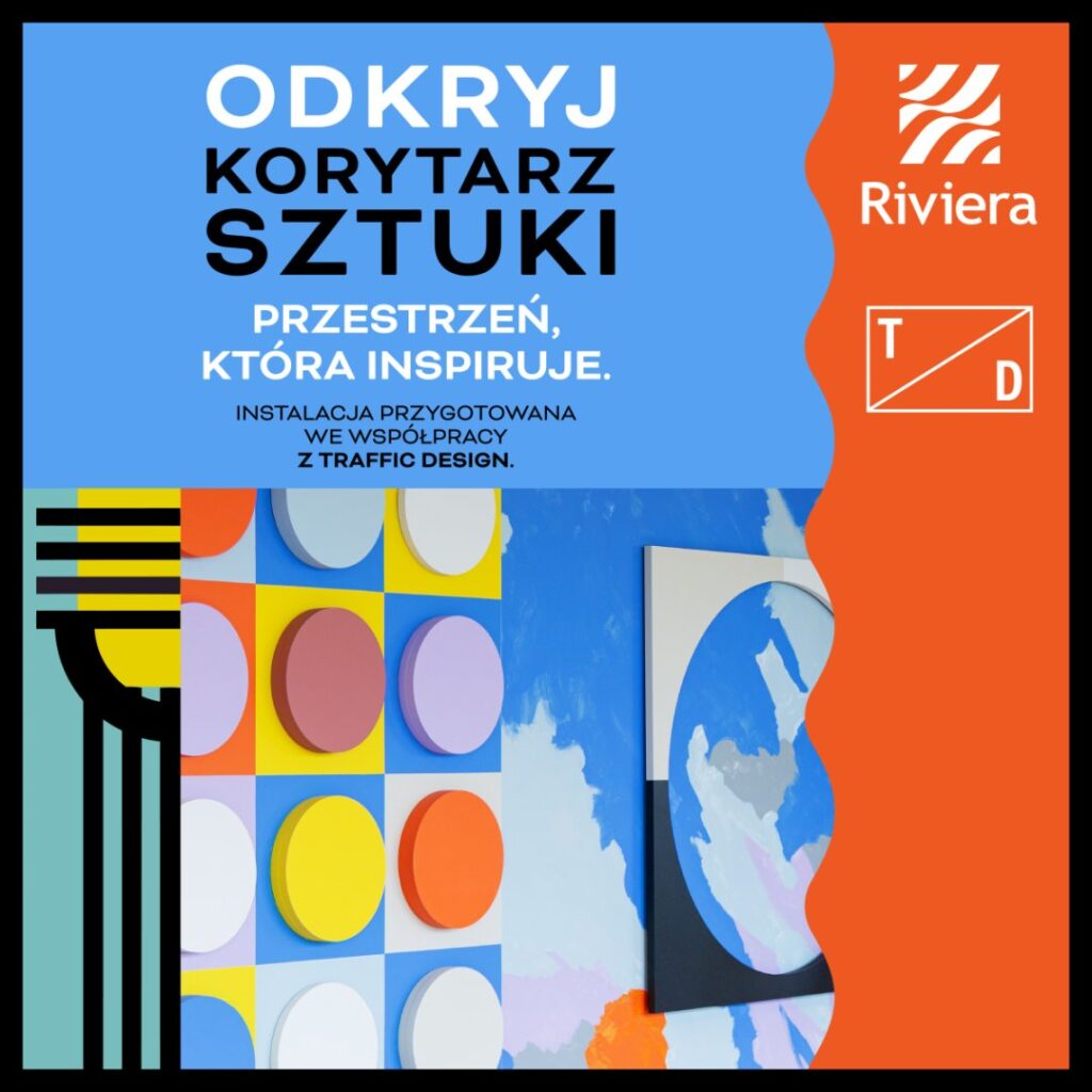 Kolorowa instalacja artystyczna w Centrum Riviera.