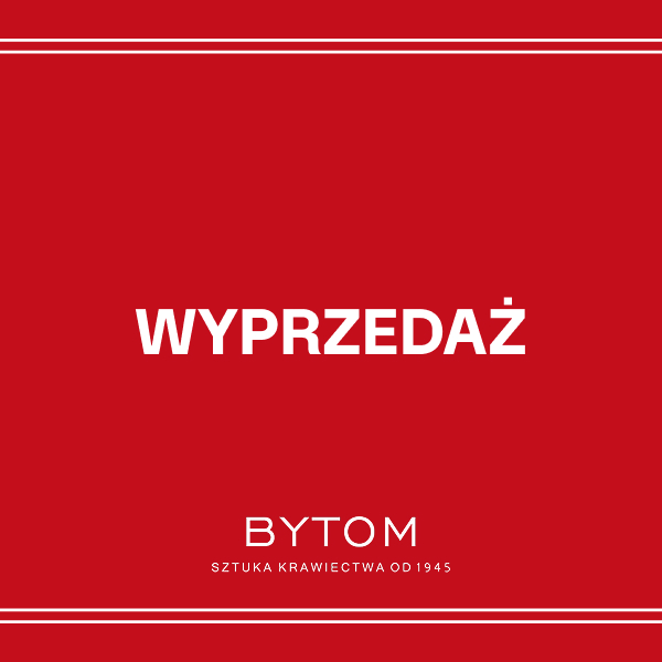 Czerwony baner z napisem Wyprzedaż Bytom