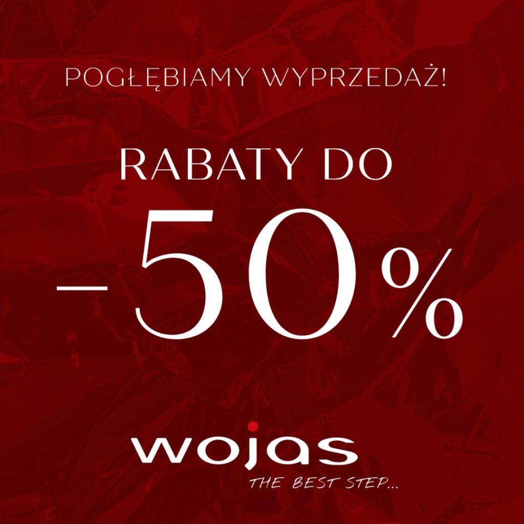 Grafika promocyjna z rabatem do 50% w Centrum Riviera.