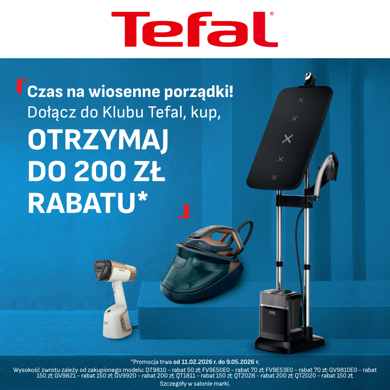 Promocja Tefal na wiosenne porządki z rabatem do 200 zł.
