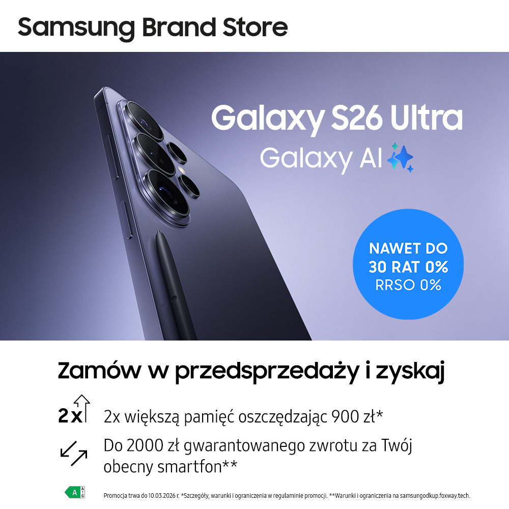 Smartfon Samsung Galaxy S26 Ultra z promocją przedsprzedażową.