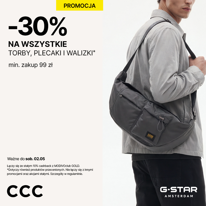 Promocja 30% na torby, plecaki i walizki w Centrum Riviera.