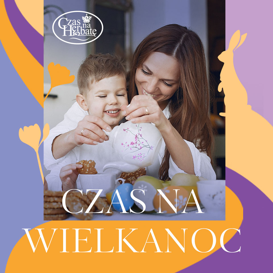 Matka i syn przygotowują się do Wielkanocy przy stole.