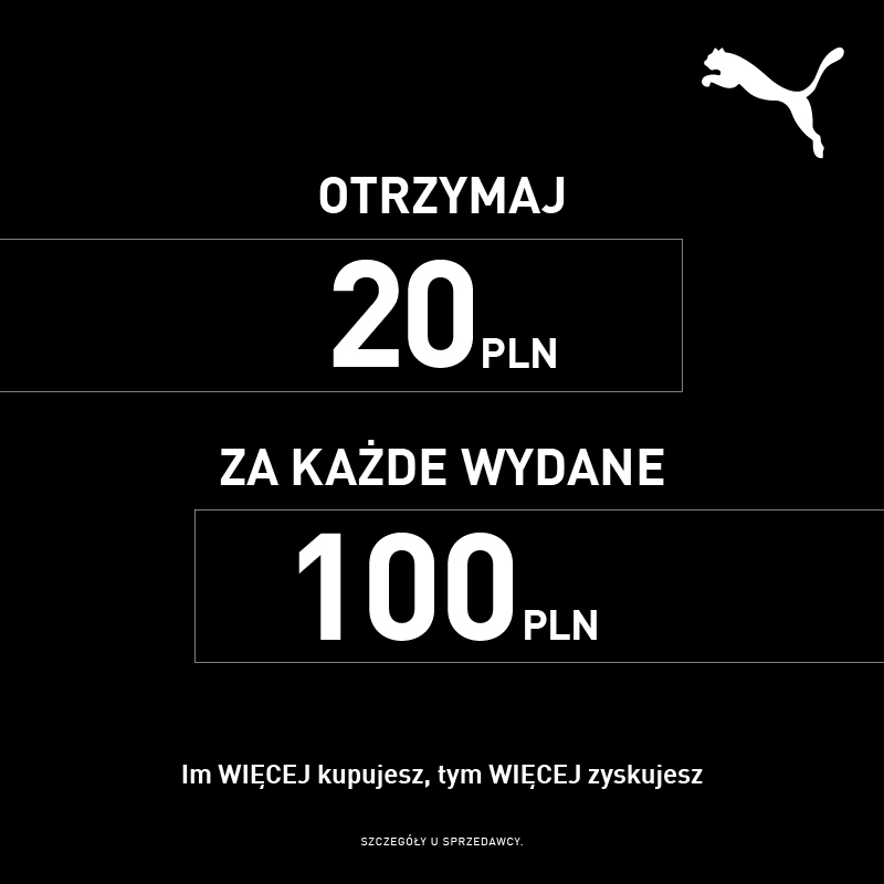 Promocja Puma: Otrzymaj 20 PLN za każde wydane 100 PLN.