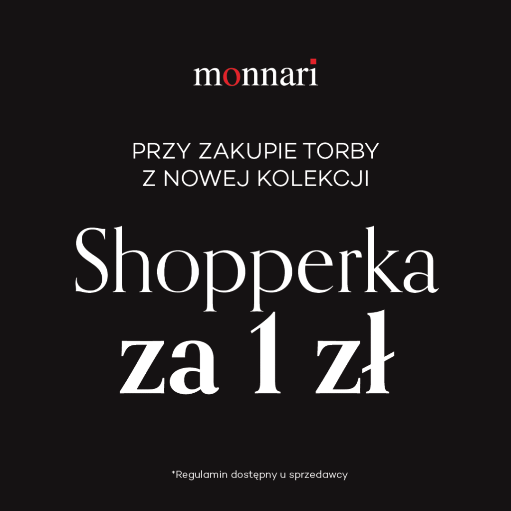 Promocja na torby z nowej kolekcji, shopperka za 1 zł.