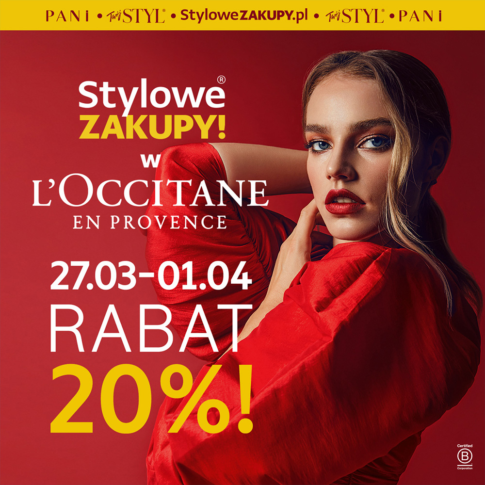 Stylowe zakupy z rabatem 20% w L'Occitane en Provence.