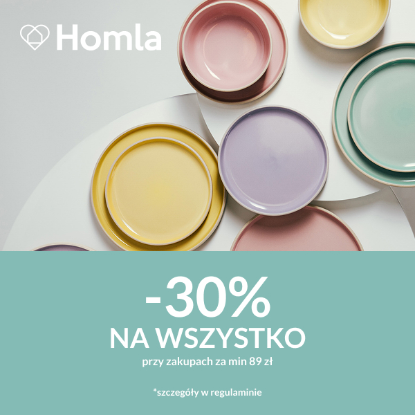 Kolorowe talerze w promocji -30% w Homla.