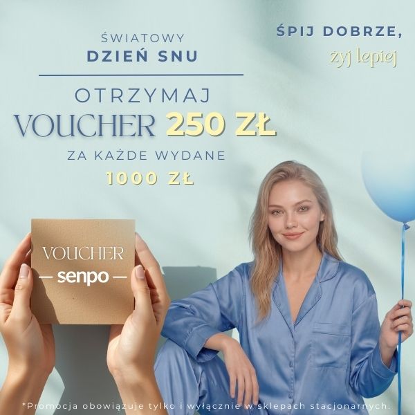 Promocja voucher Senpo na Światowy Dzień Snu w Centrum Riviera.