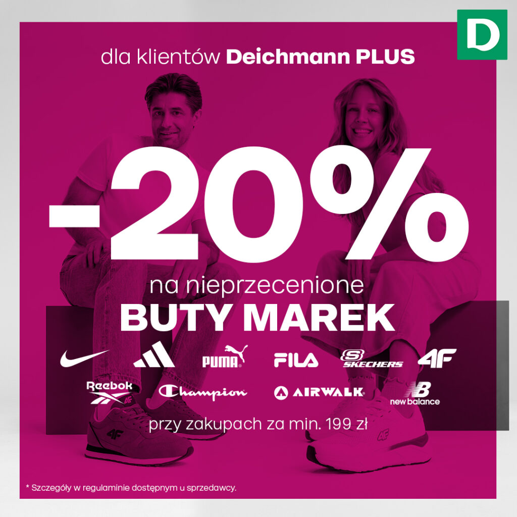Promocja -20% na buty marek w Deichmann.