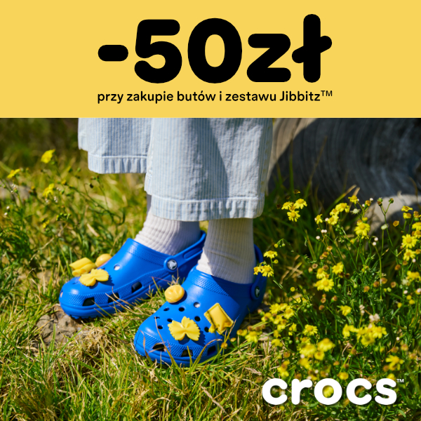 Niebieskie Crocs z rabatem 50 zł w Centrum Riviera.