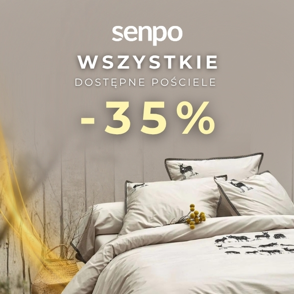 Promocja na pościele Senpo, zniżka 35%.