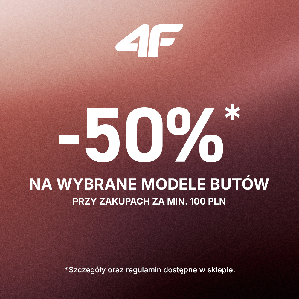Promocja 50% na wybrane modele butów 4F.